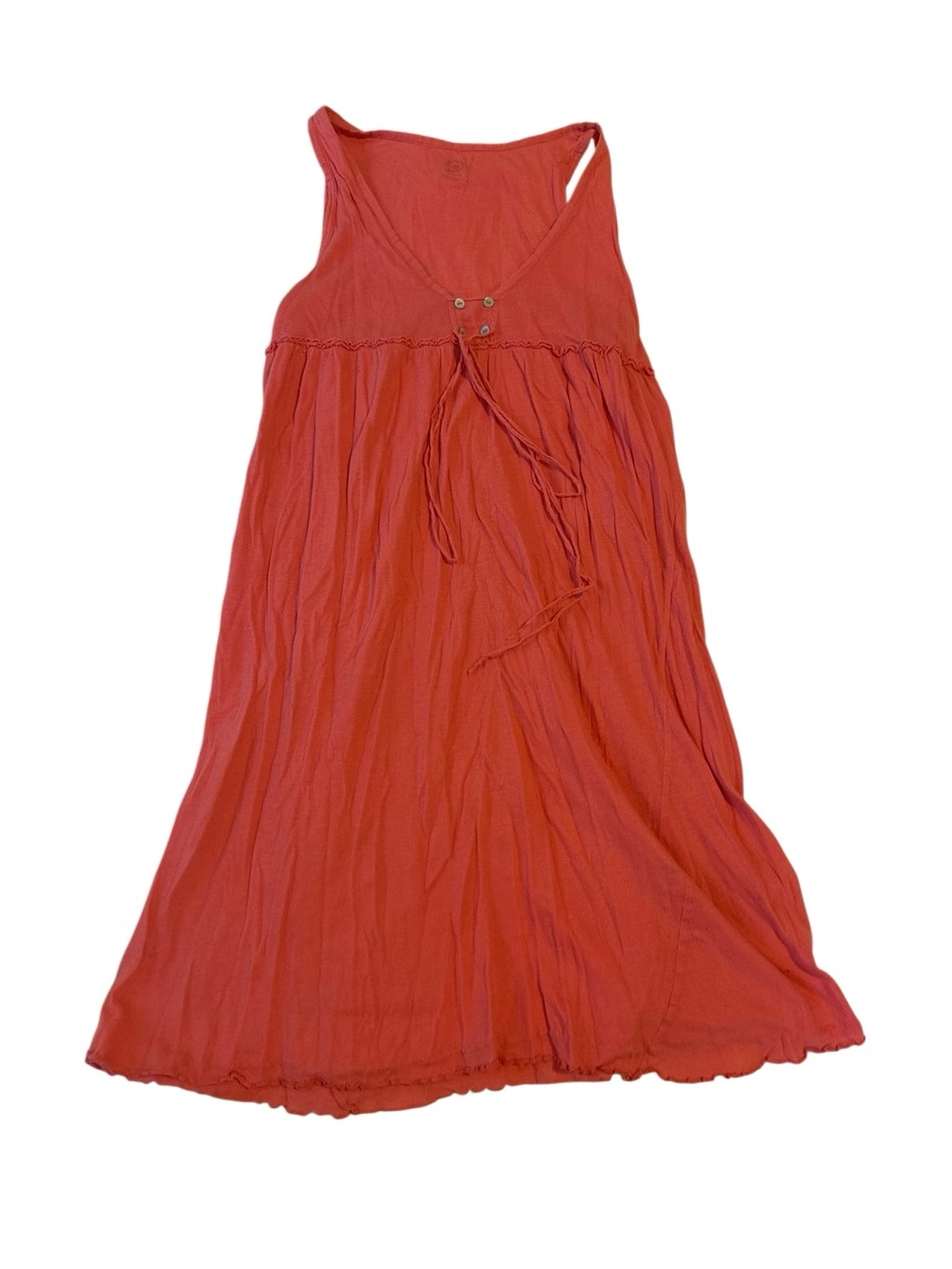 Sleeveless Red Midi Tie-Front Dress